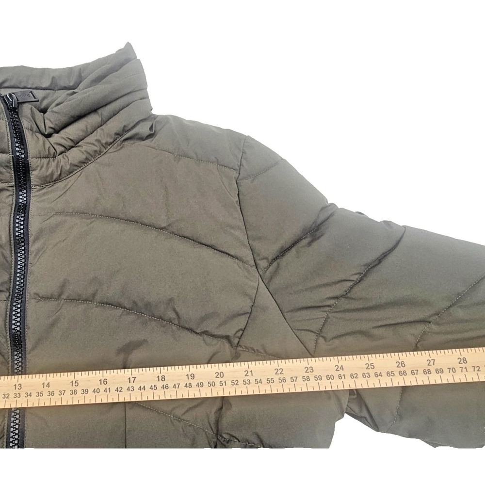 Calvin Klein Puffer Coat Mid Length Olive Green Sorona Aura Water Resistant 2XL - Picture 11 of 14